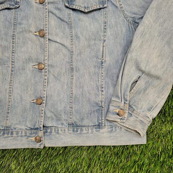 Vintage 90s Bliss-Blass Jacket Womens Large 22x22 Blue Boxy - Picture 13 of 16
